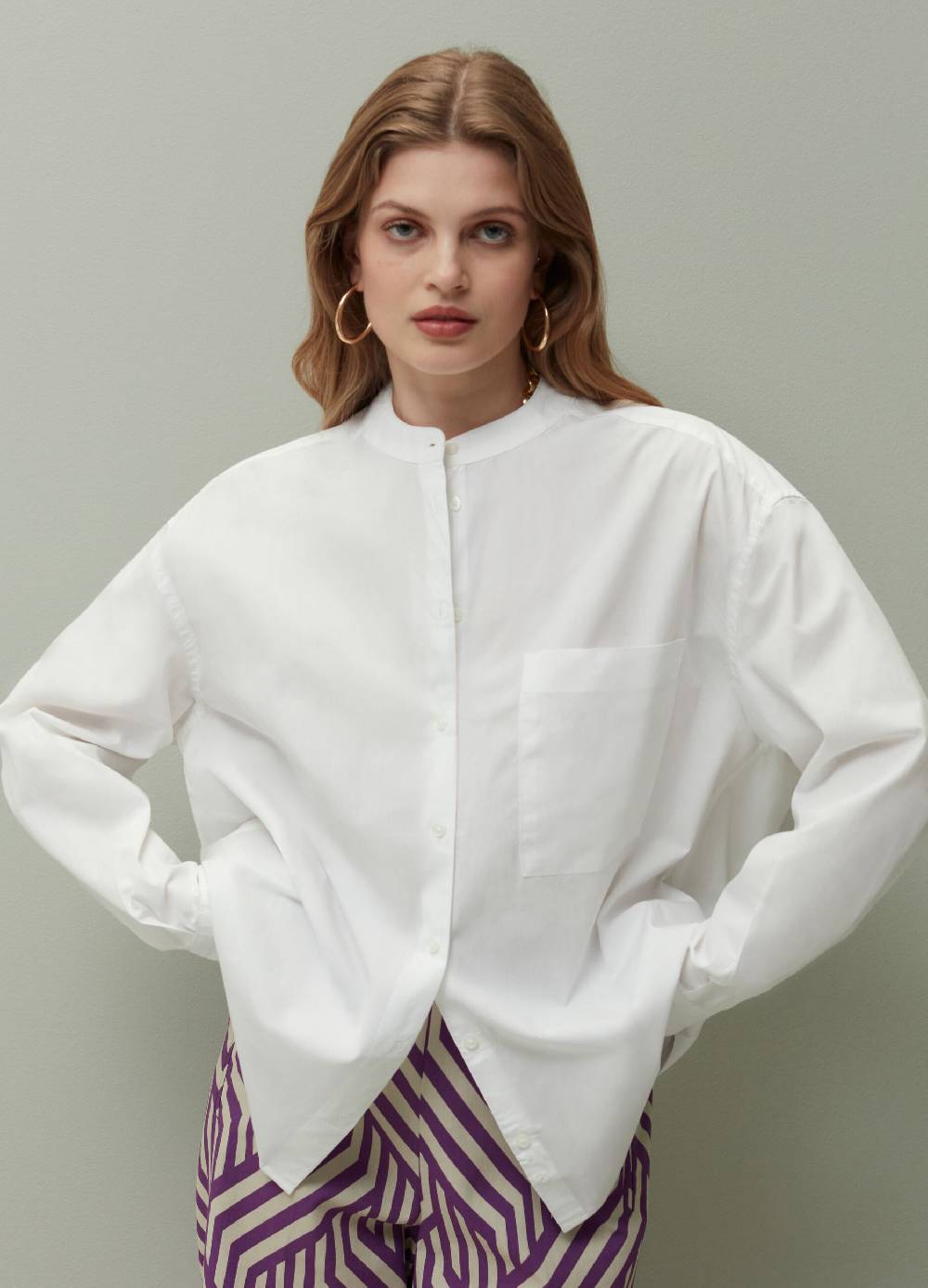 Ovs Camicia relaxed fit collo alla coreana Acquista Ora
