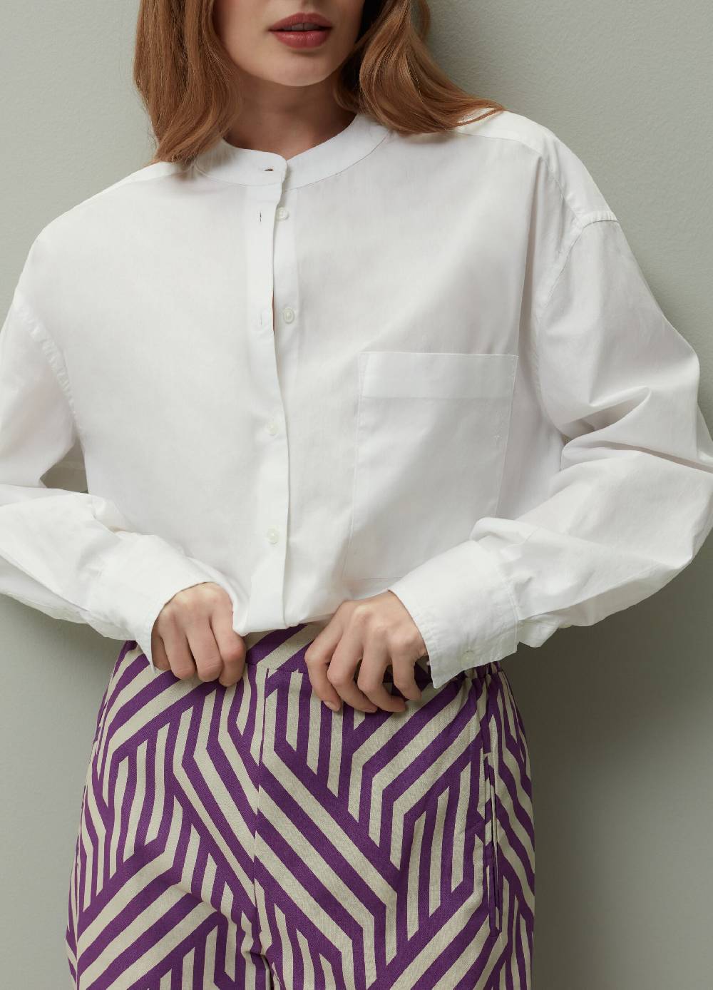Ovs Camicia relaxed fit collo alla coreana Acquista Ora