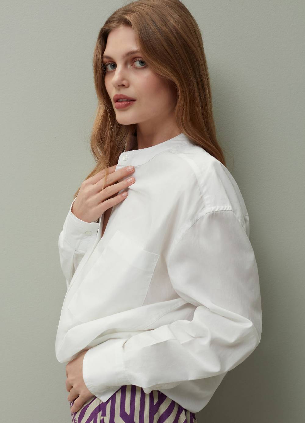 Ovs Camicia relaxed fit collo alla coreana Acquista Ora