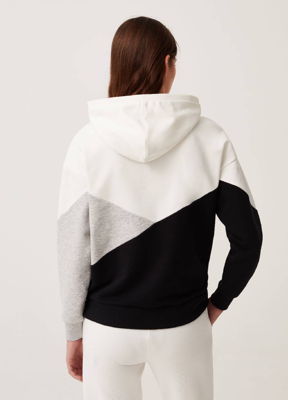 Ovs Felpa Fitness color block con cappuccio Consegna Veloce