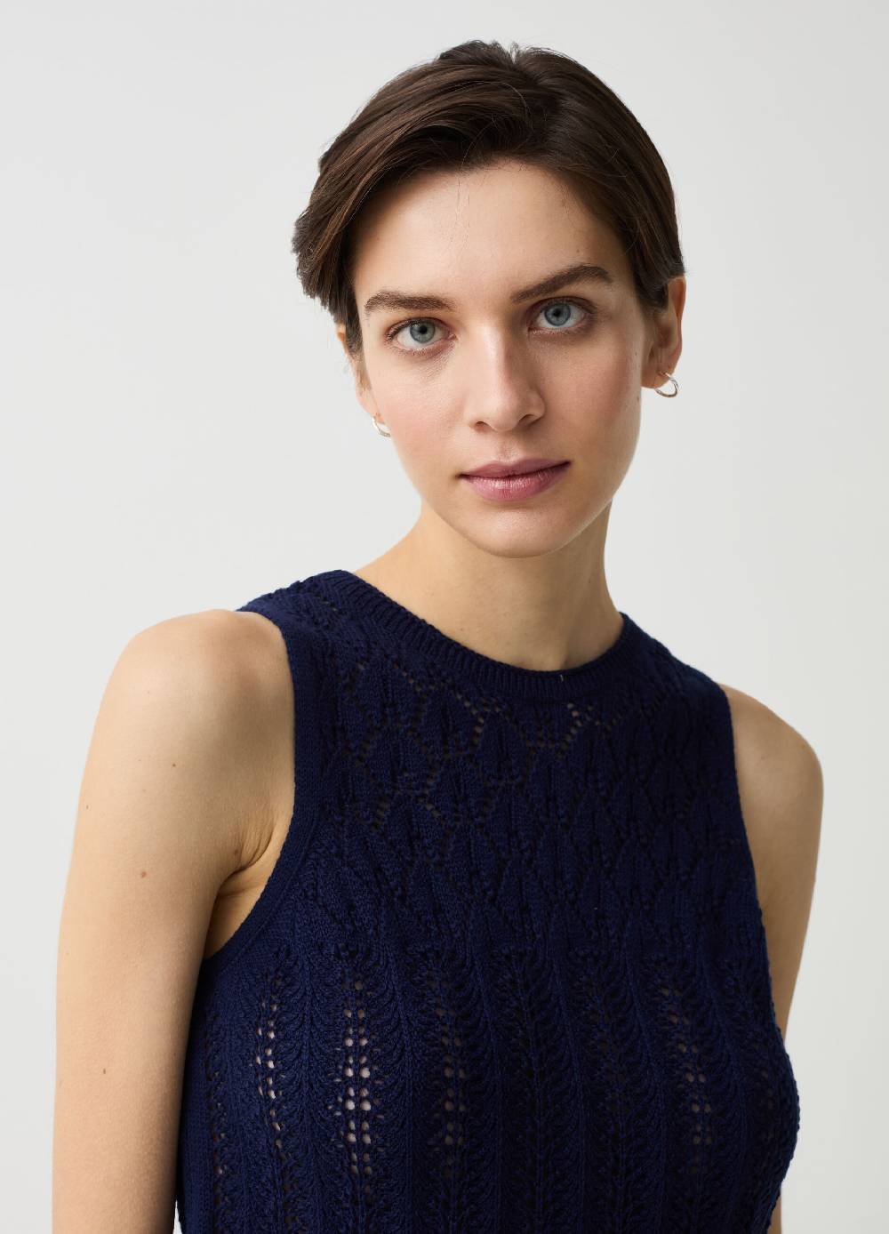 Ovs Tank top crochet yoke con scollo rotondo Shopping Online