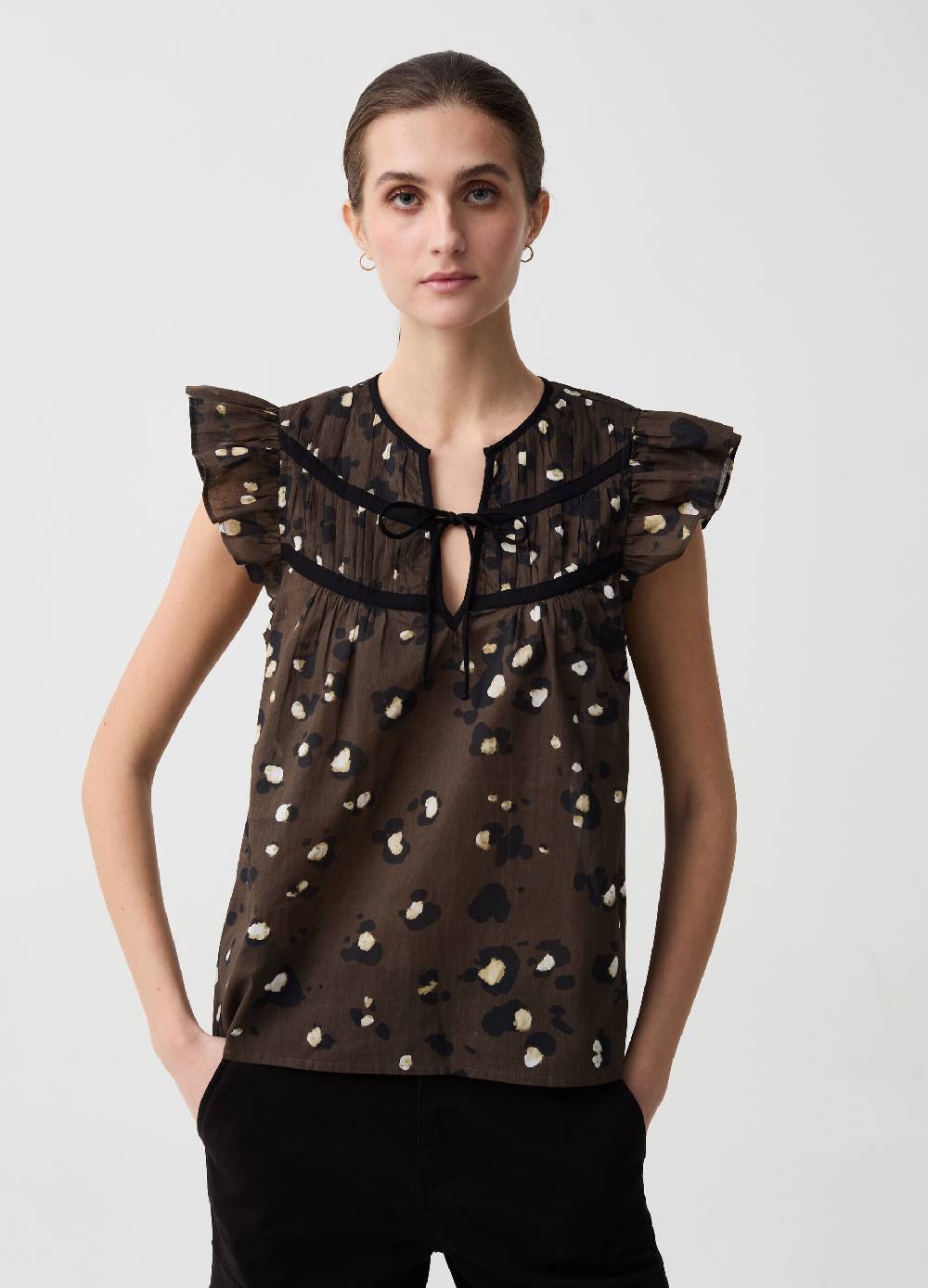 Ovs Blusa stampata in voile con volant