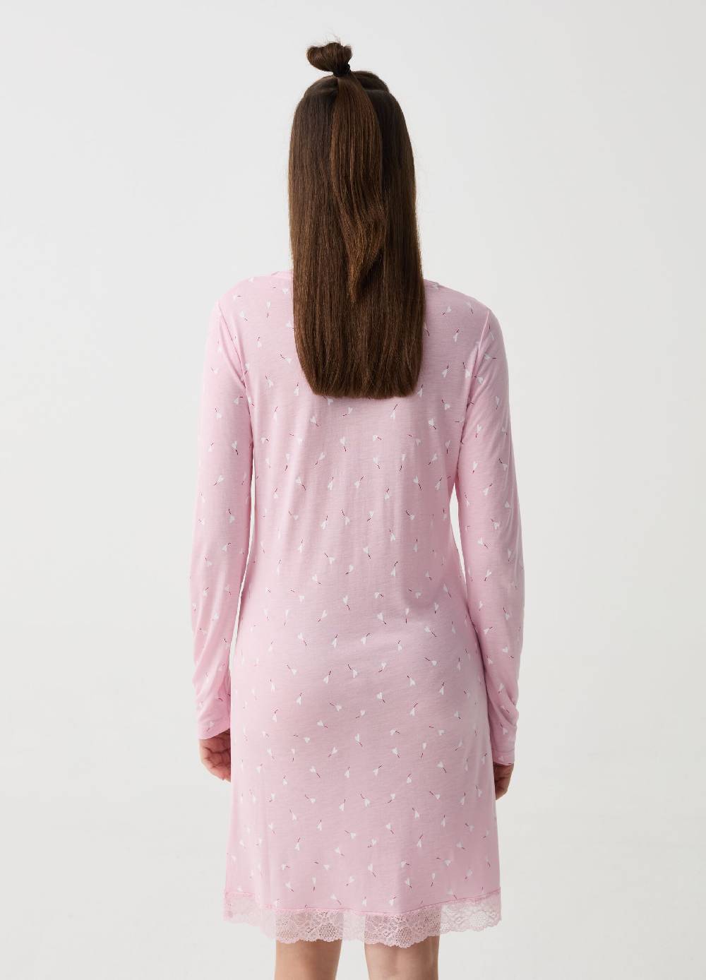 Ovs Camicia da notte con pizzo fantasia cuori Shopping online