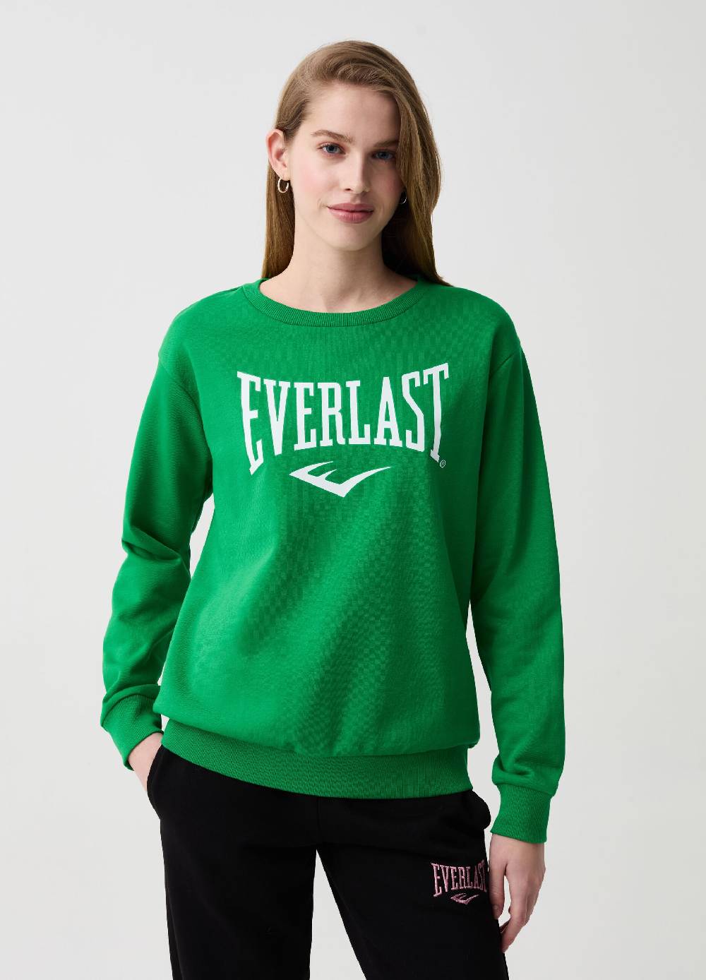 Ovs Felpa girocollo con stampa logo Offerta esclusiva
