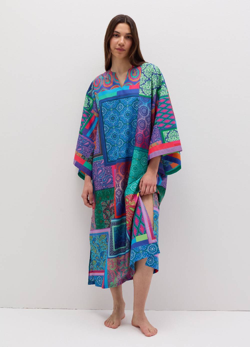 Ovs Poncho copri costume stampa etnica