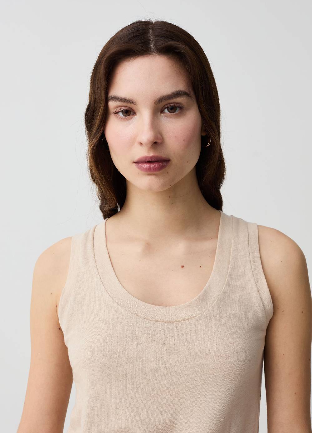 Ovs Tank top in lino e cotone con scollo rotondo Cyber Monday