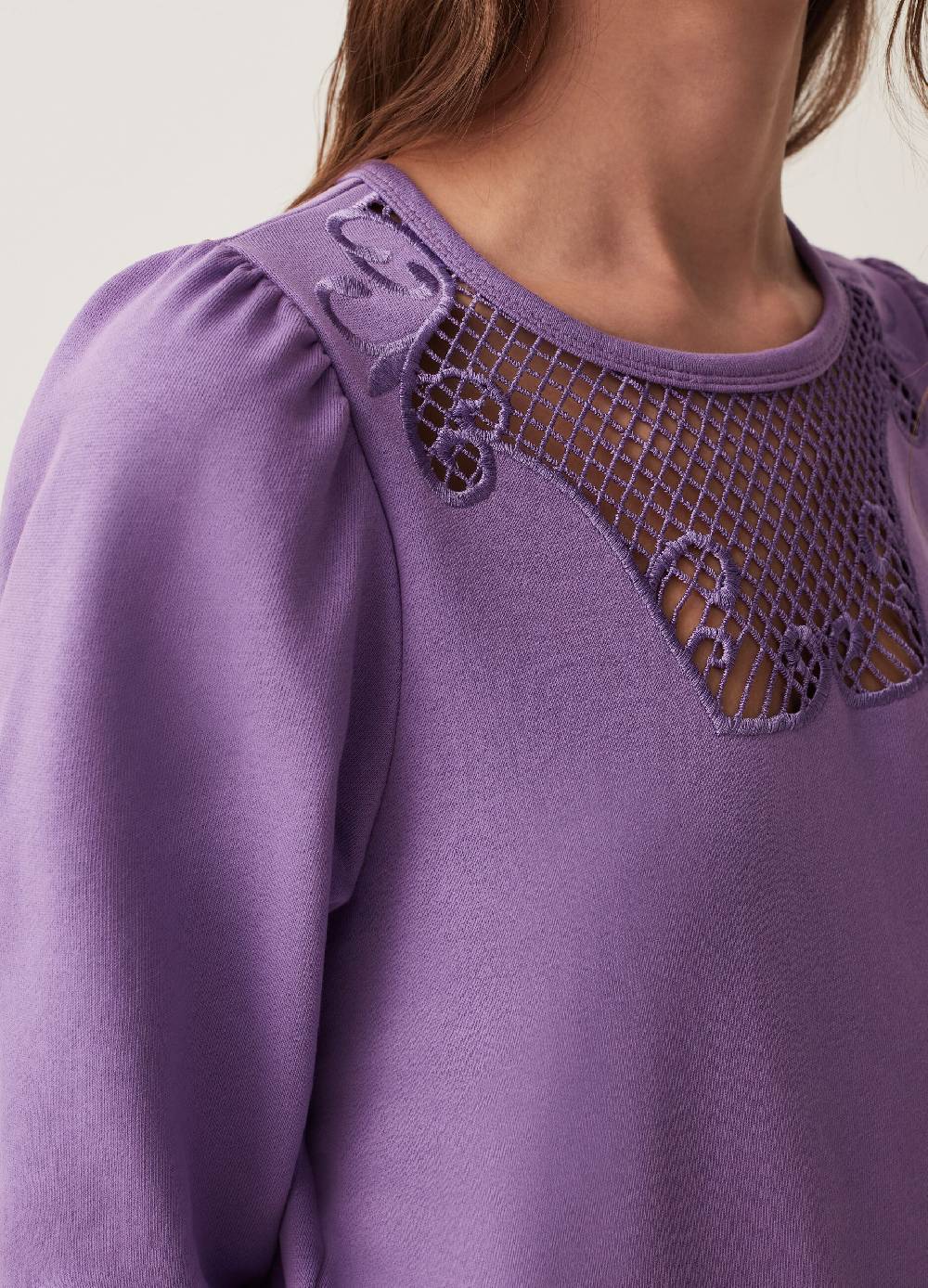 Ovs Felpa girocollo con inserto crochet Offerta Pasqua