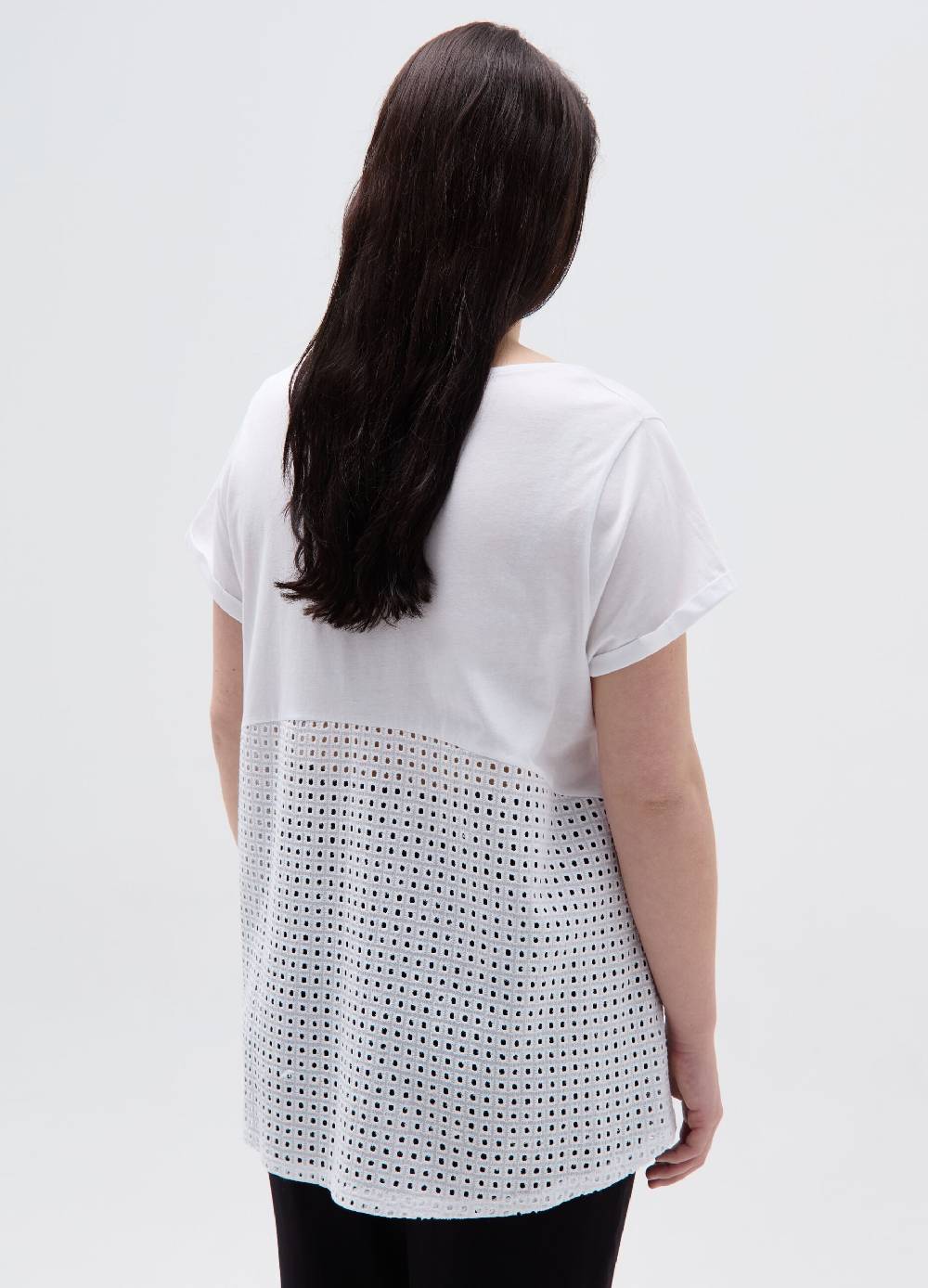 Ovs T-shirt con inserto traforato Curvy Offerta migliore