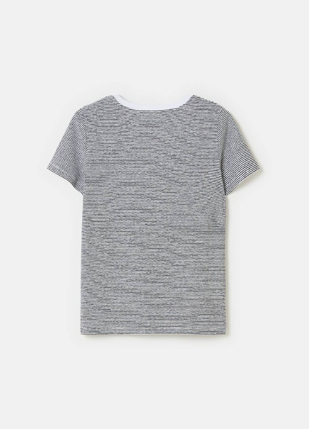 Ovs T-shirt a righe in lino e cotone elasticizzato Lightning offer