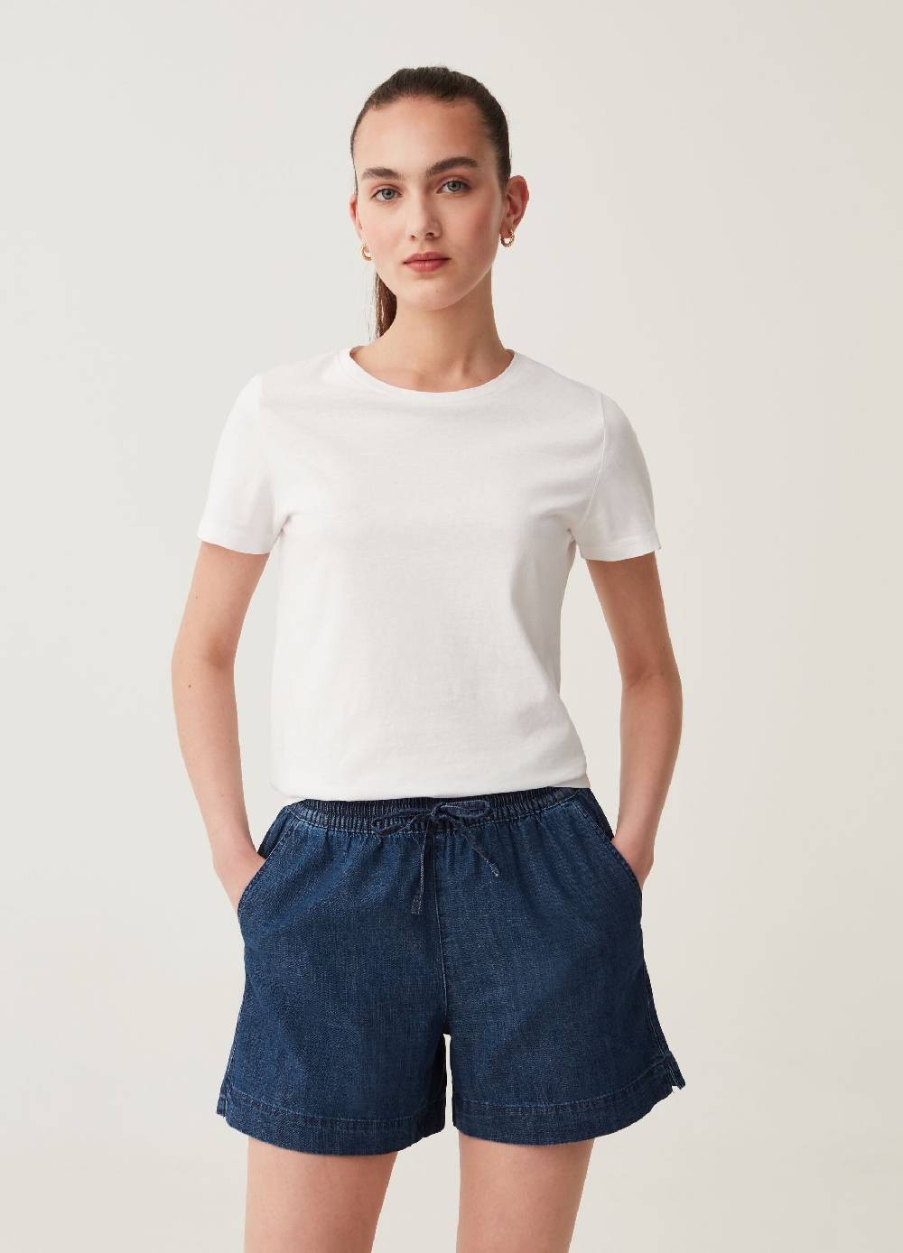 Ovs Shorts in denim con coulisse Offerte giornaliere