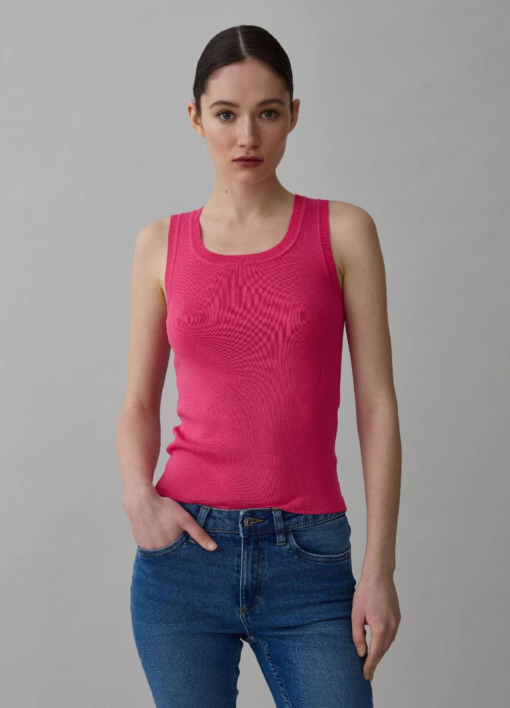 Ovs Tank top a costine con scollo rotondo Latest stili