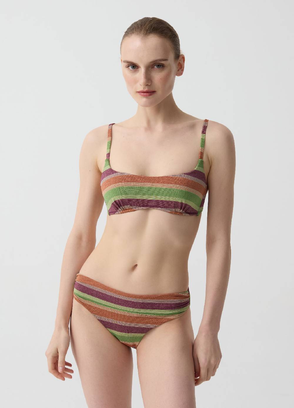 Ovs Top bikini bralette in lurex a righe Solo un giorno rimasto