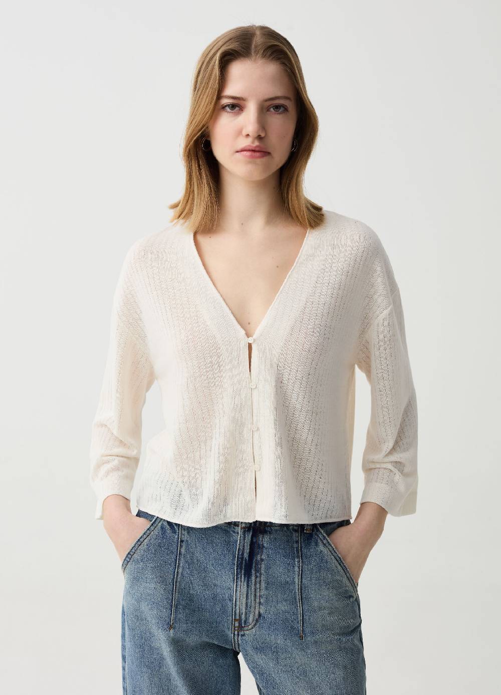 Ovs Cardigan a coste piatte con scollo a V Limitato a 3 giorni