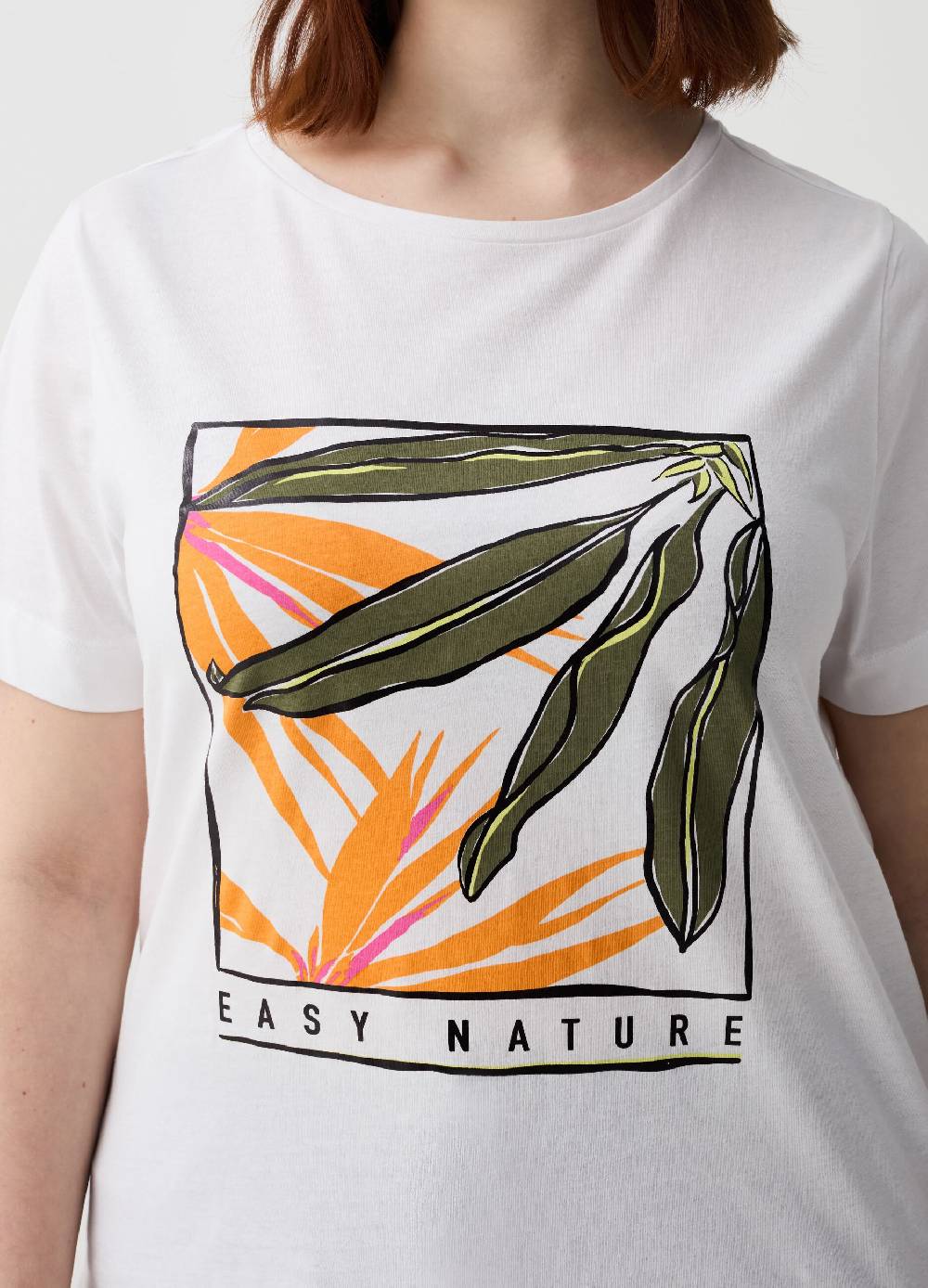 Ovs T-shirt in cotone bio con stampa Curvy 50% di sconto per tempo limitato