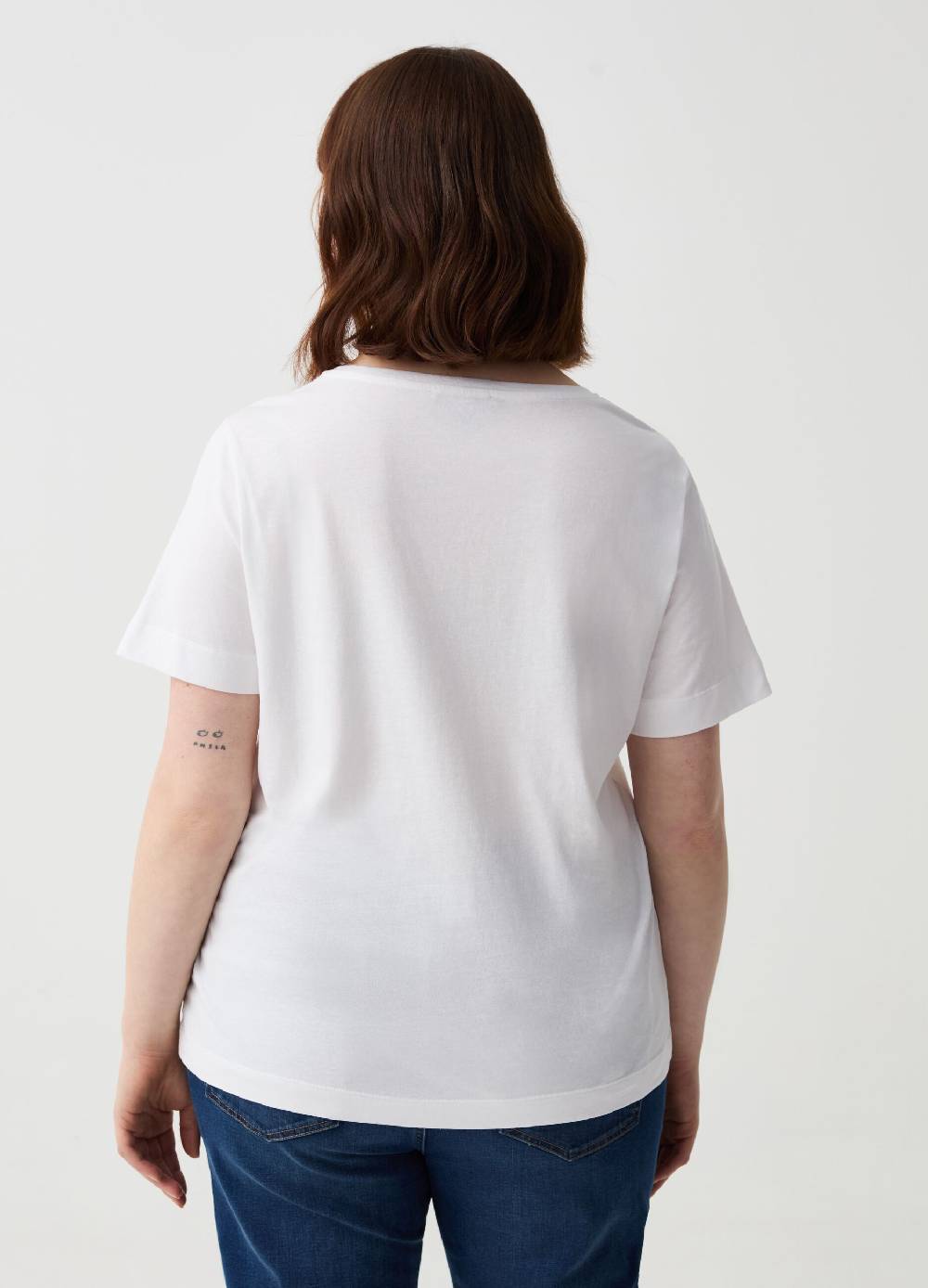 Ovs T-shirt in cotone bio con stampa Curvy 50% di sconto per tempo limitato