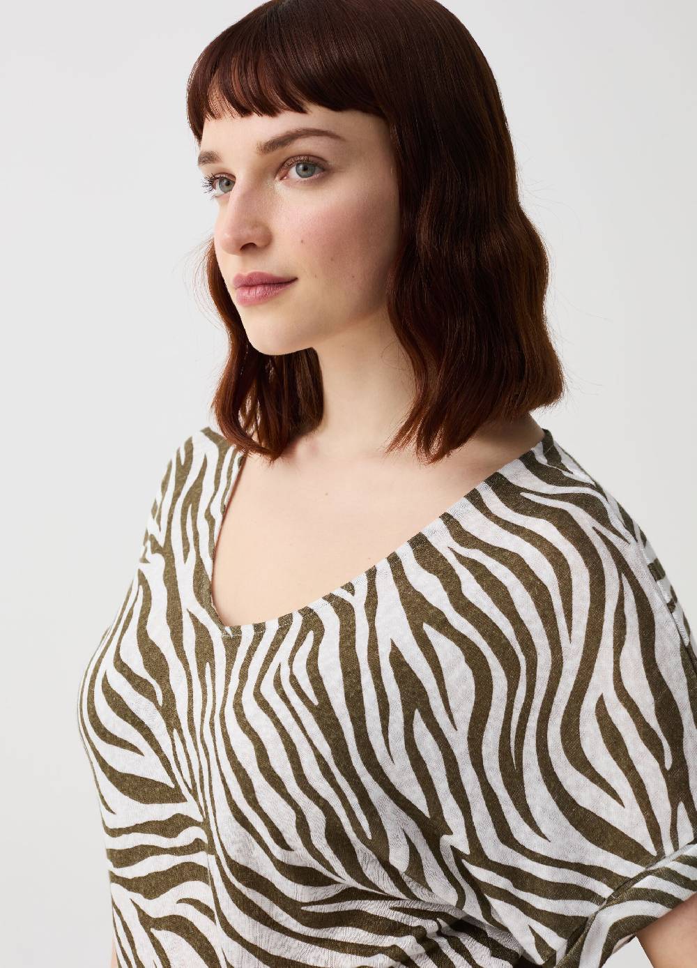 Ovs T-shirt con stampa zebrata Curvy Sconti questo mese