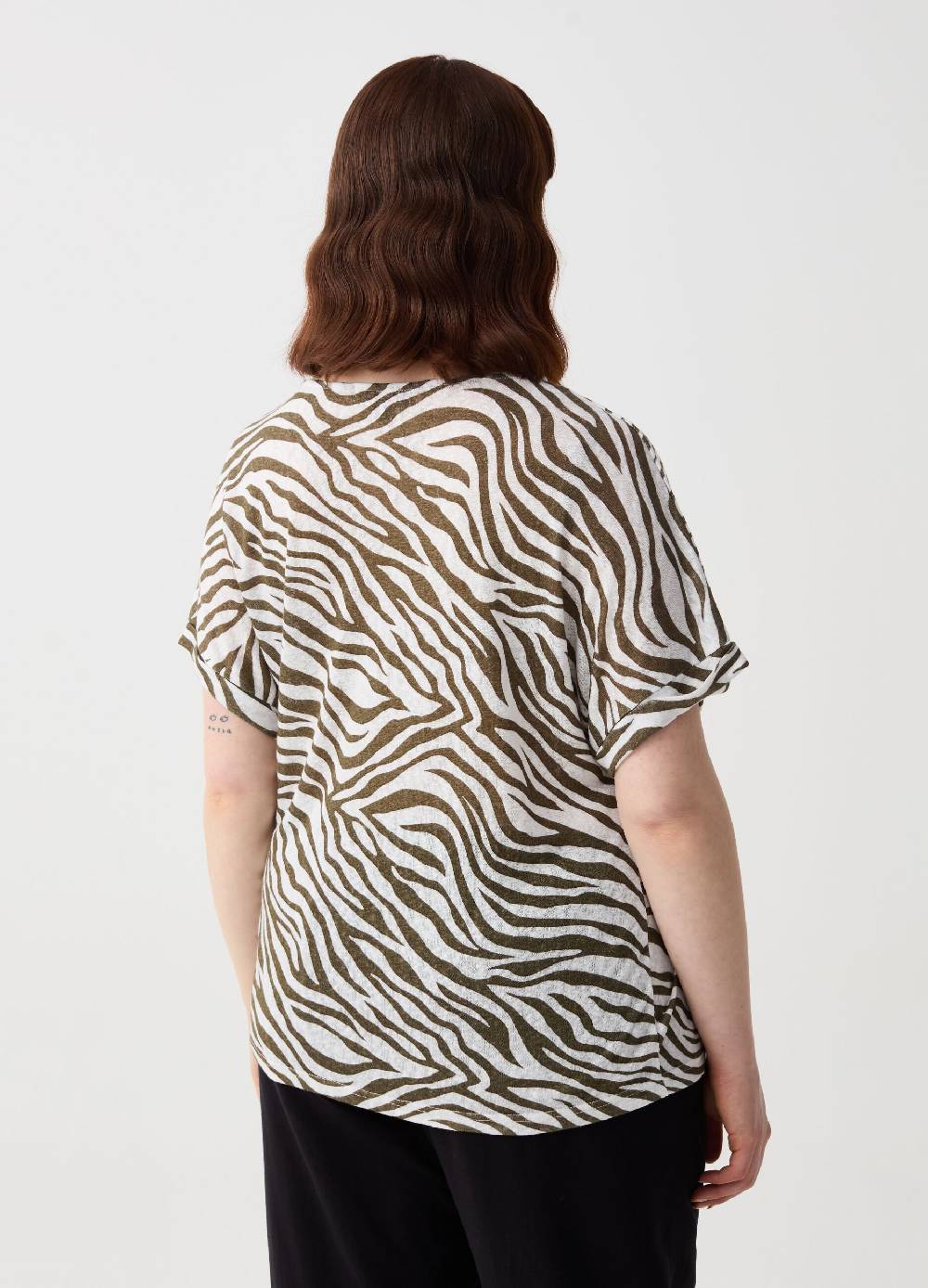Ovs T-shirt con stampa zebrata Curvy Sconti questo mese