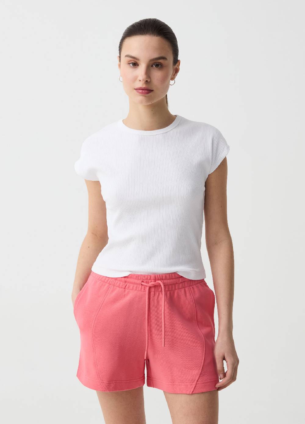 Ovs Shorts Essential con cuciture in rilievo Italia