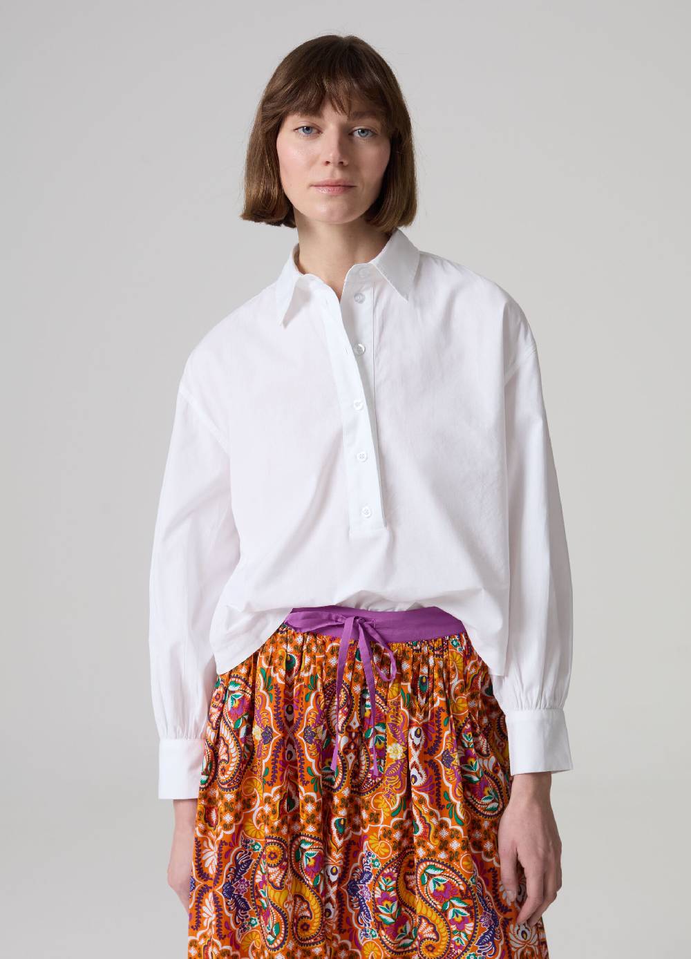 Ovs Blusa in cotone con maniche a sbuffo Promozione