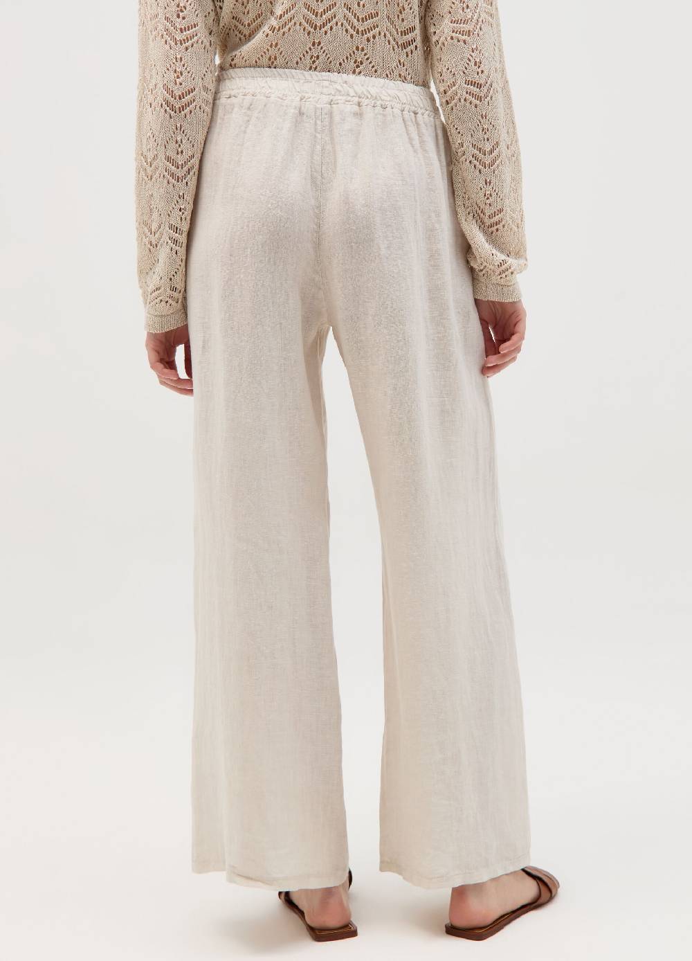 Ovs Joggers wide leg in lino con coulisse Consegna Veloce