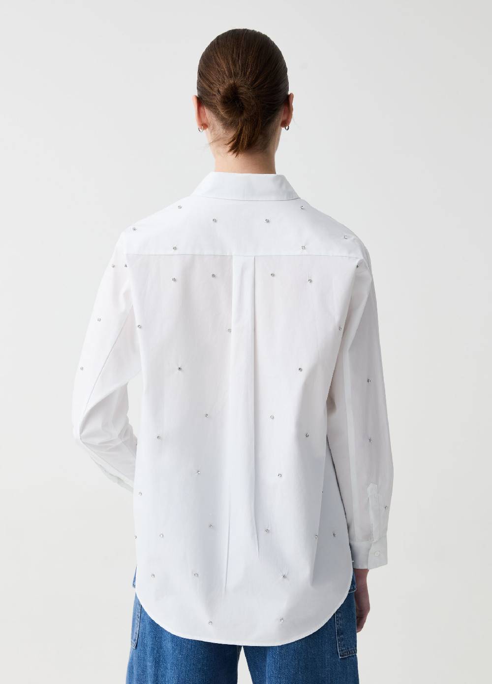 Ovs Camicia over in cotone con strass Outlet