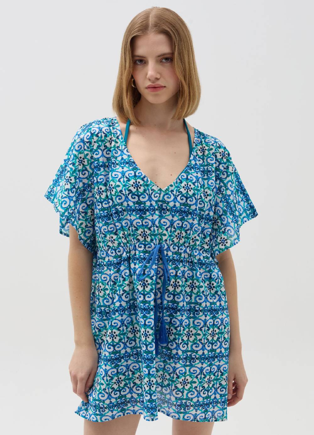 Ovs Poncho copri costume stampa maioliche In Vendita