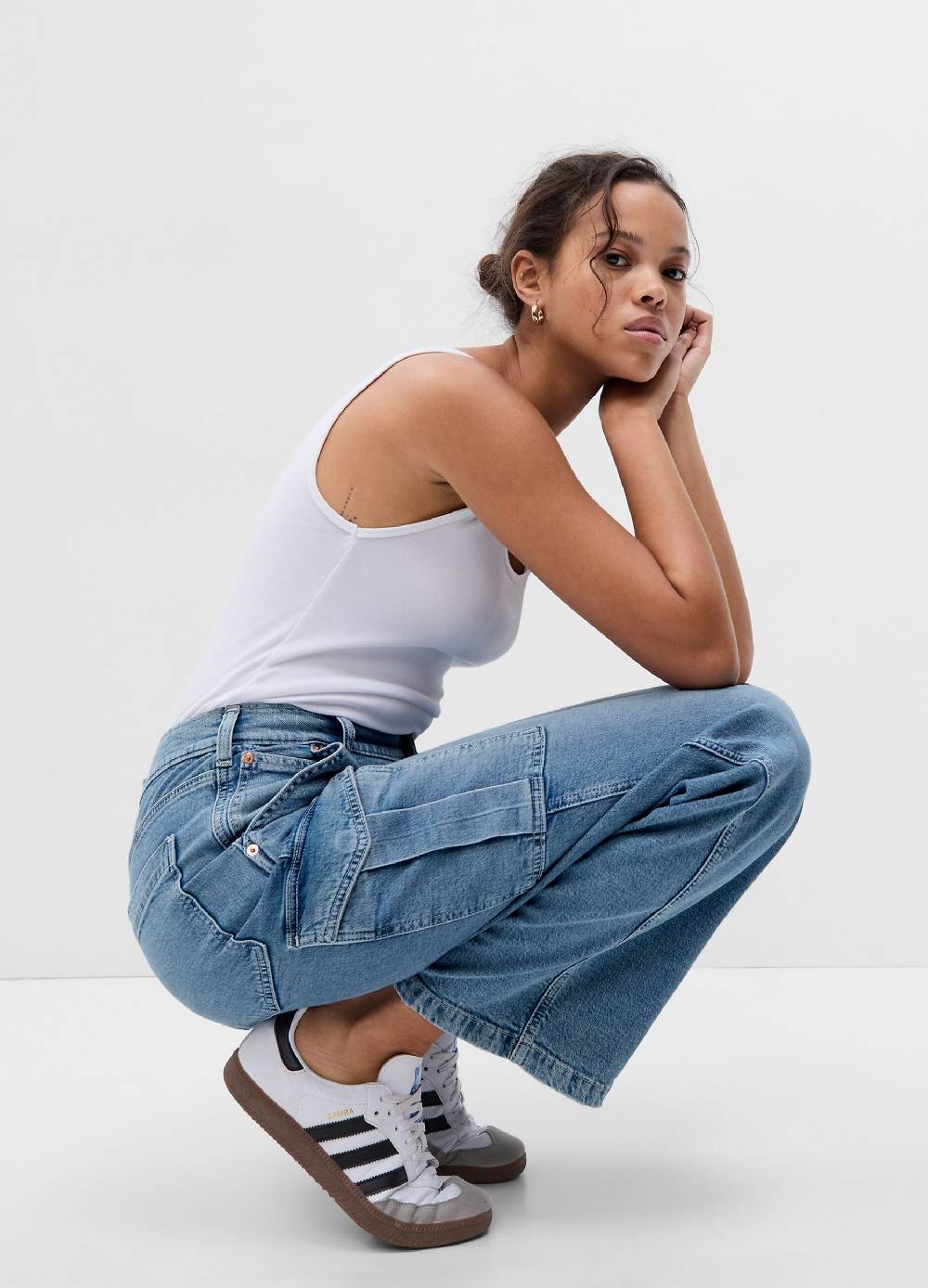 Ovs Jeans loose fit cargo vita media Vendita Calda