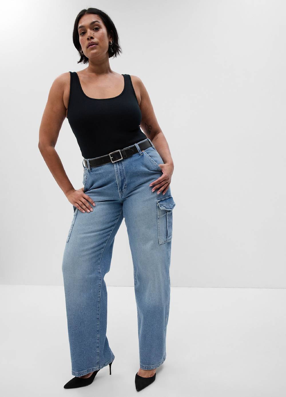 Ovs Jeans loose fit cargo vita media Vendita Calda