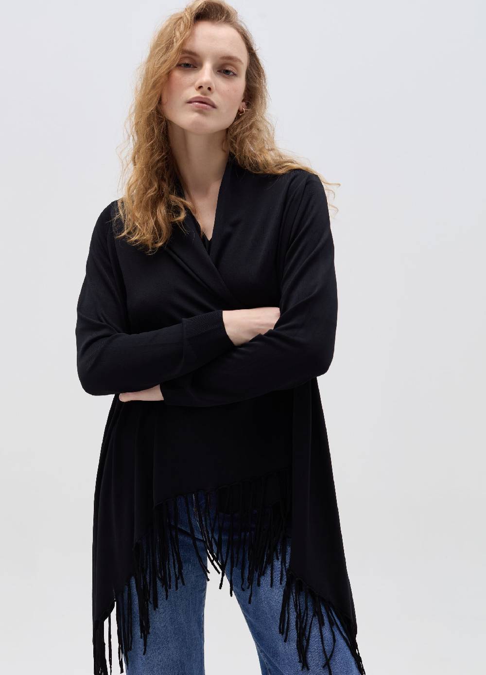 Ovs Cardigan aperto con frange Moda