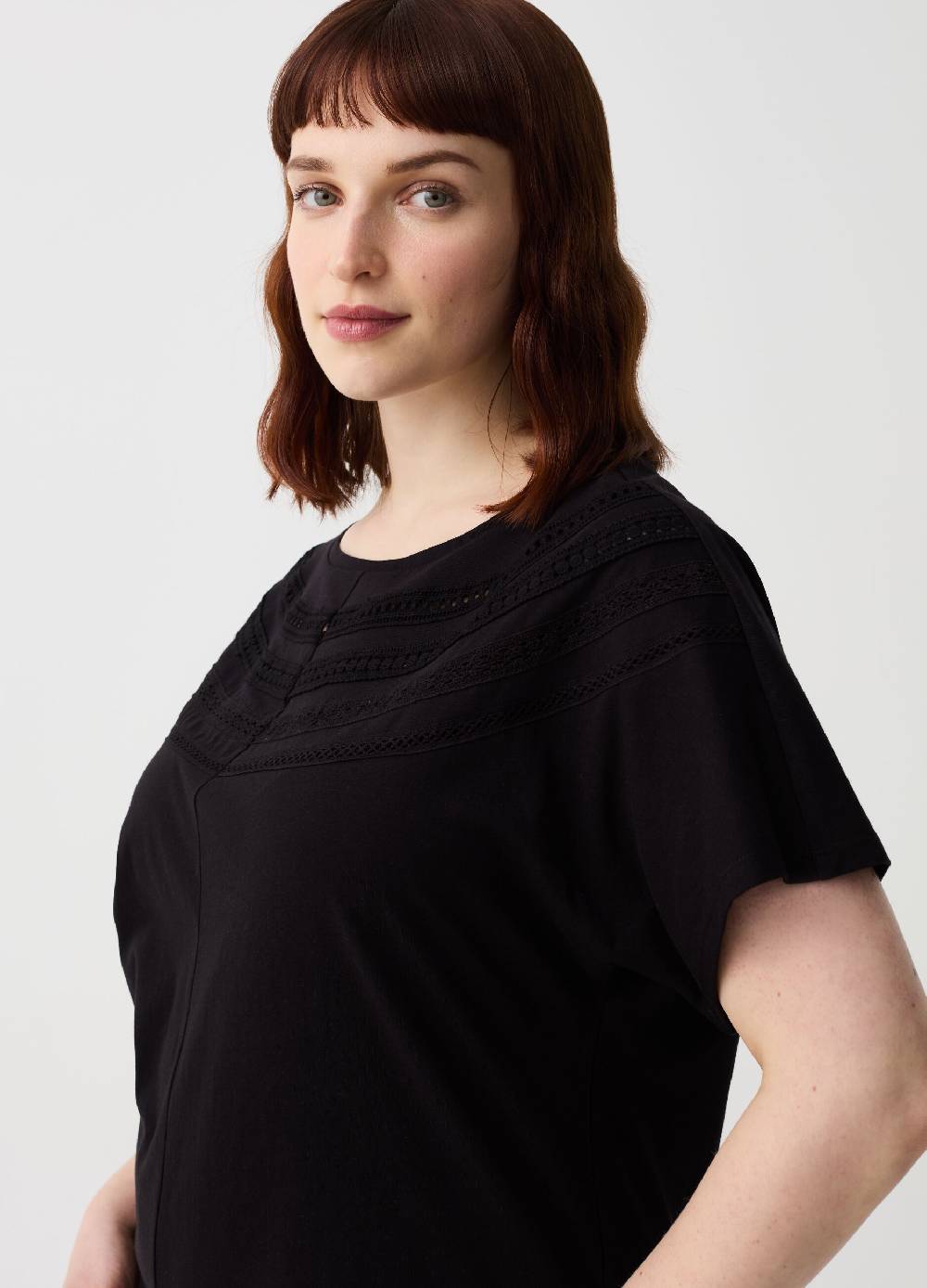 Ovs T-shirt con dettagli ricamati Curvy Prezzo di fabbrica