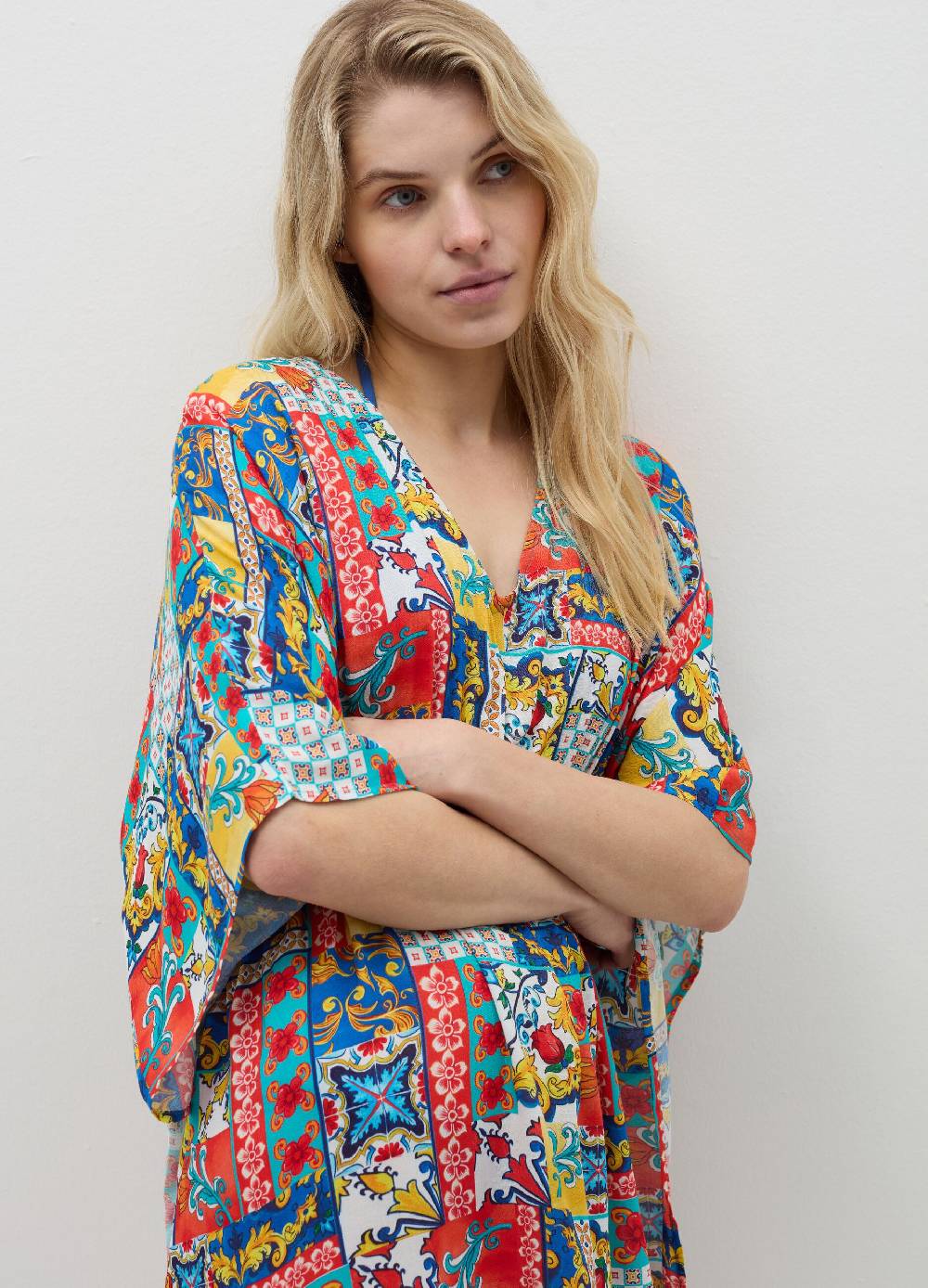 Ovs Poncho copri costume stampa maioliche Liquidazione