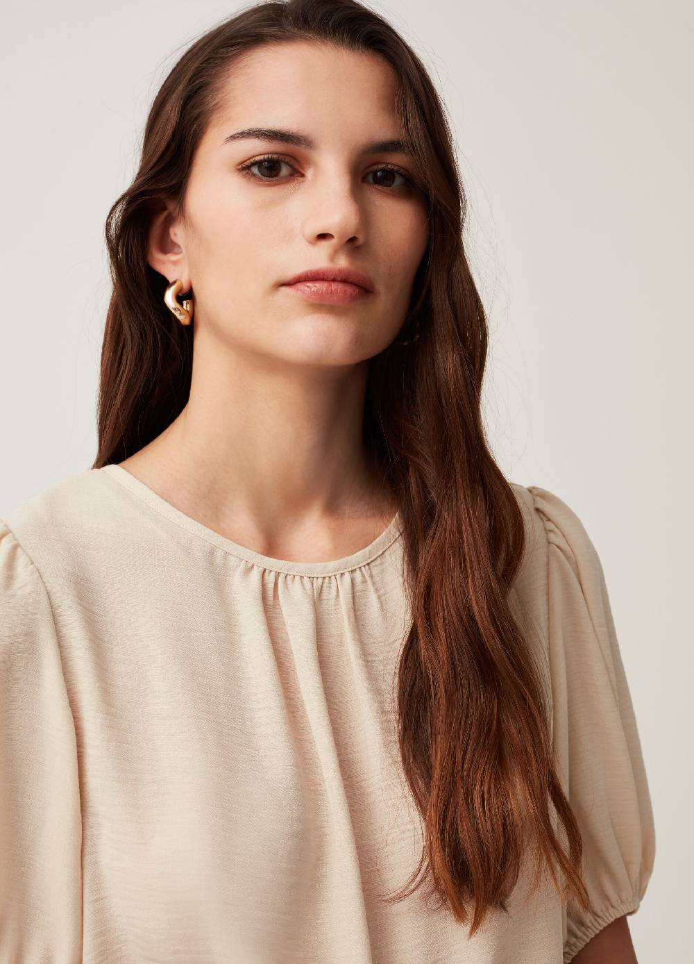 Ovs Blusa in crêpe con maniche a palloncino Offerte speciali