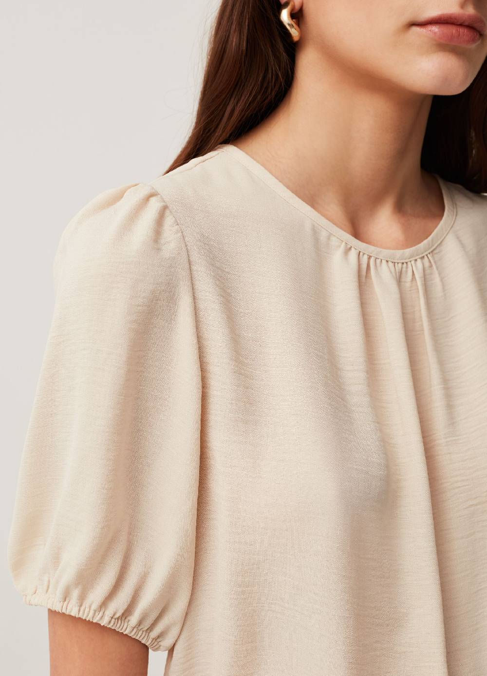 Ovs Blusa in crêpe con maniche a palloncino Offerte speciali