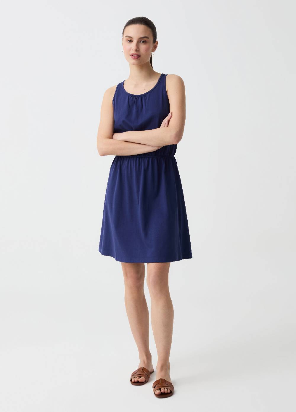 Ovs Abito Essential smanicato in cotone