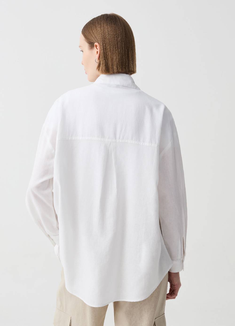 Ovs Camicia over in lino e viscosa con tasca Fino al 65% di sconto