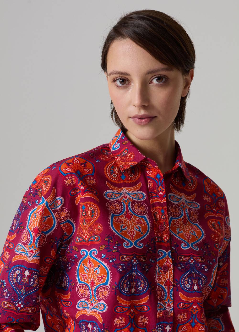 Ovs Camicia in cotone con stampa folk Discount Store per i nuovi prodotti