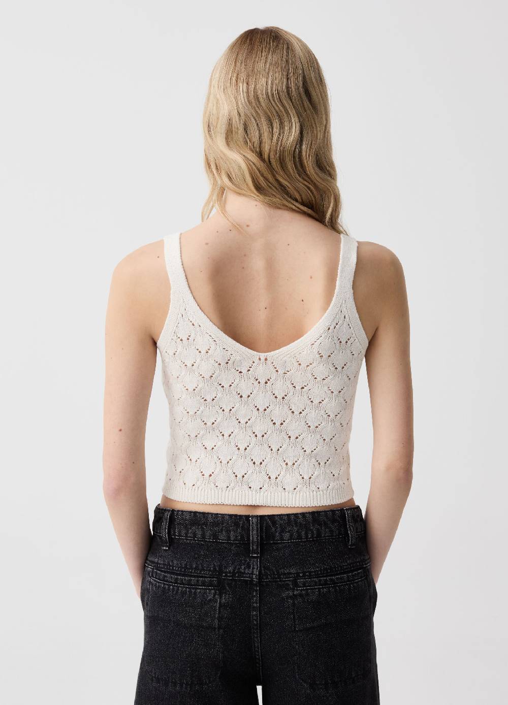 Ovs Tank top in cotone crochet Solo un giorno rimasto