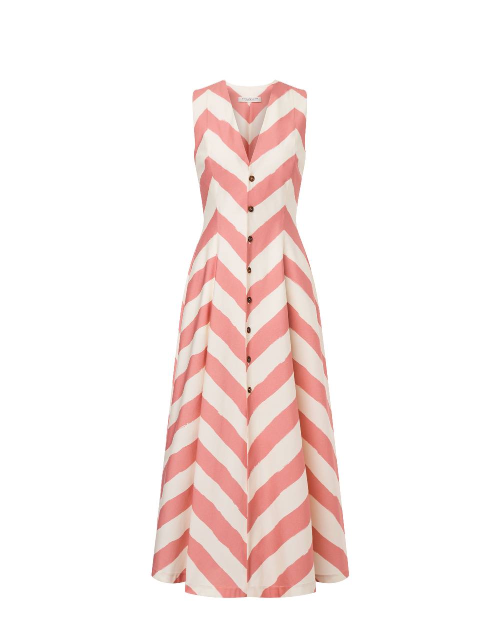 Philosophy Di Lorenzo Serafini Abito chemisier a righe in cotone stretch Offerte