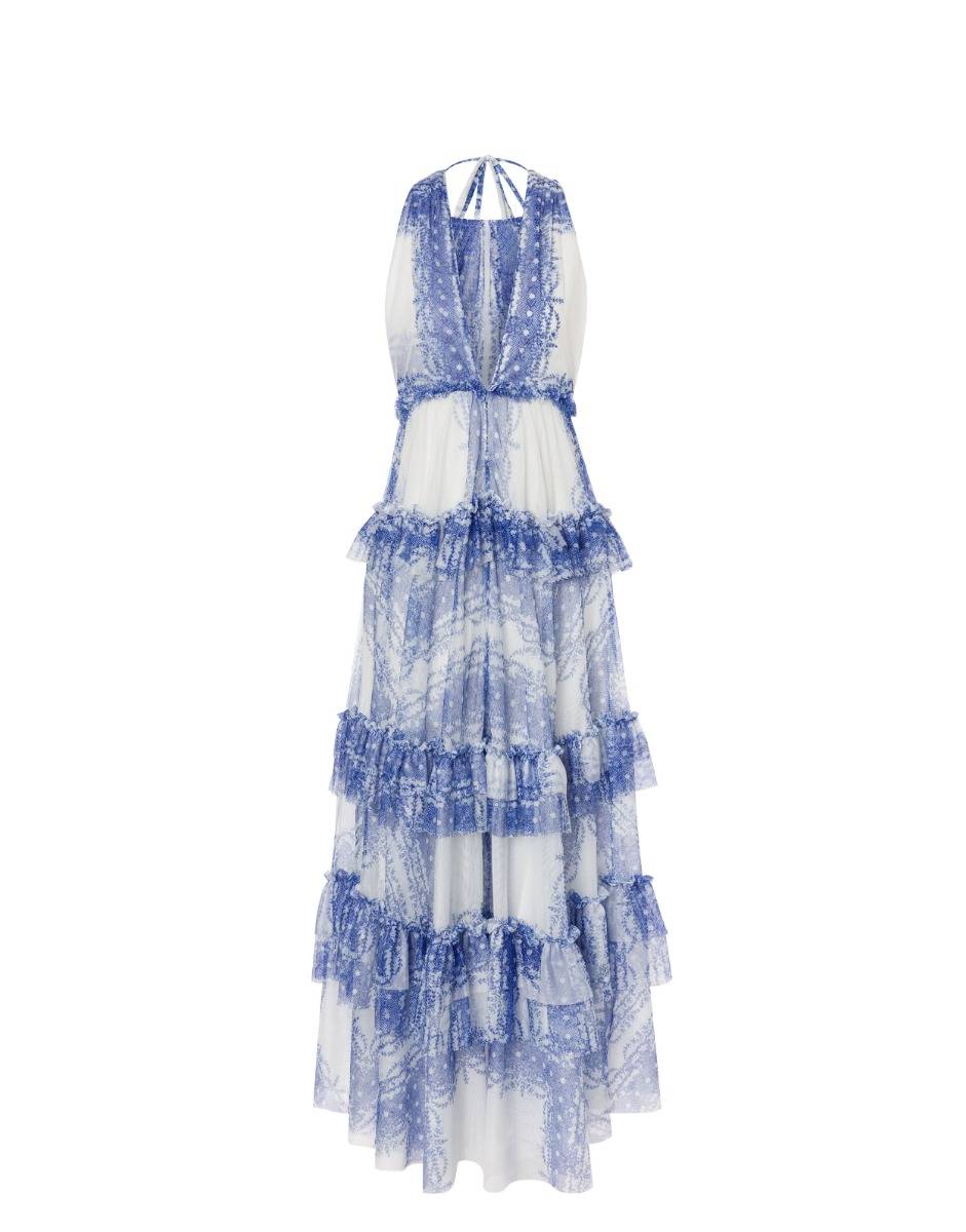 Philosophy Di Lorenzo Serafini Abito a balze in tulle stampato Fino Al -60%