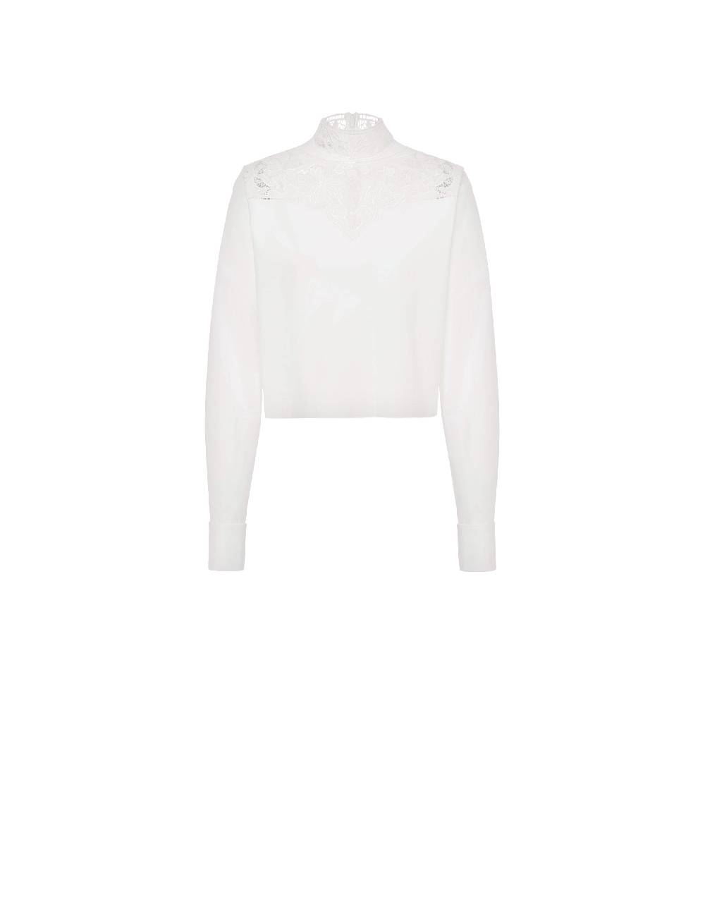Philosophy Di Lorenzo Serafini Camicia crop in popeline con ricamo Spedizione Gratuita