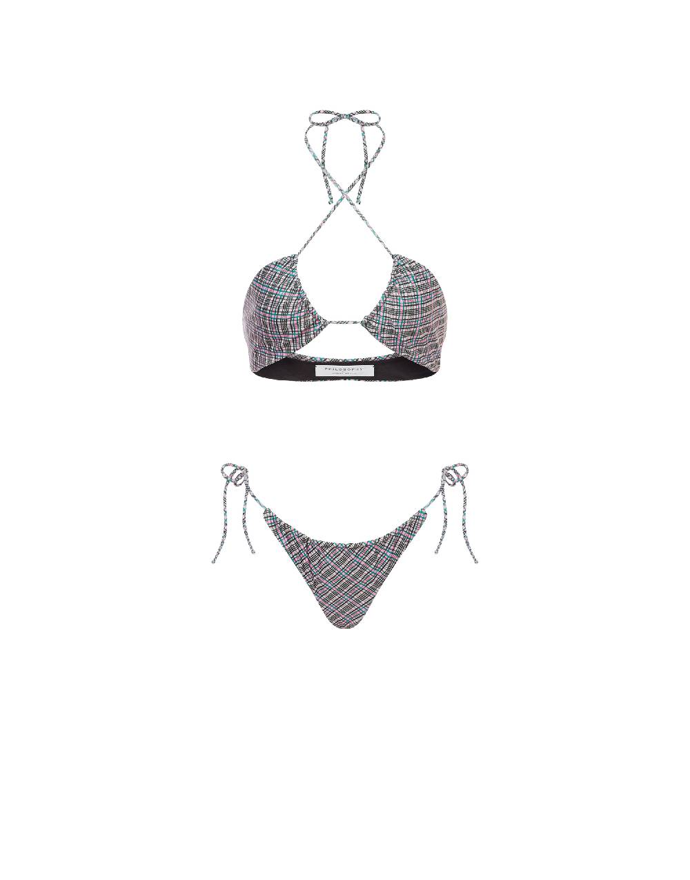 Philosophy Di Lorenzo Serafini Bikini con stampa Check Negozio