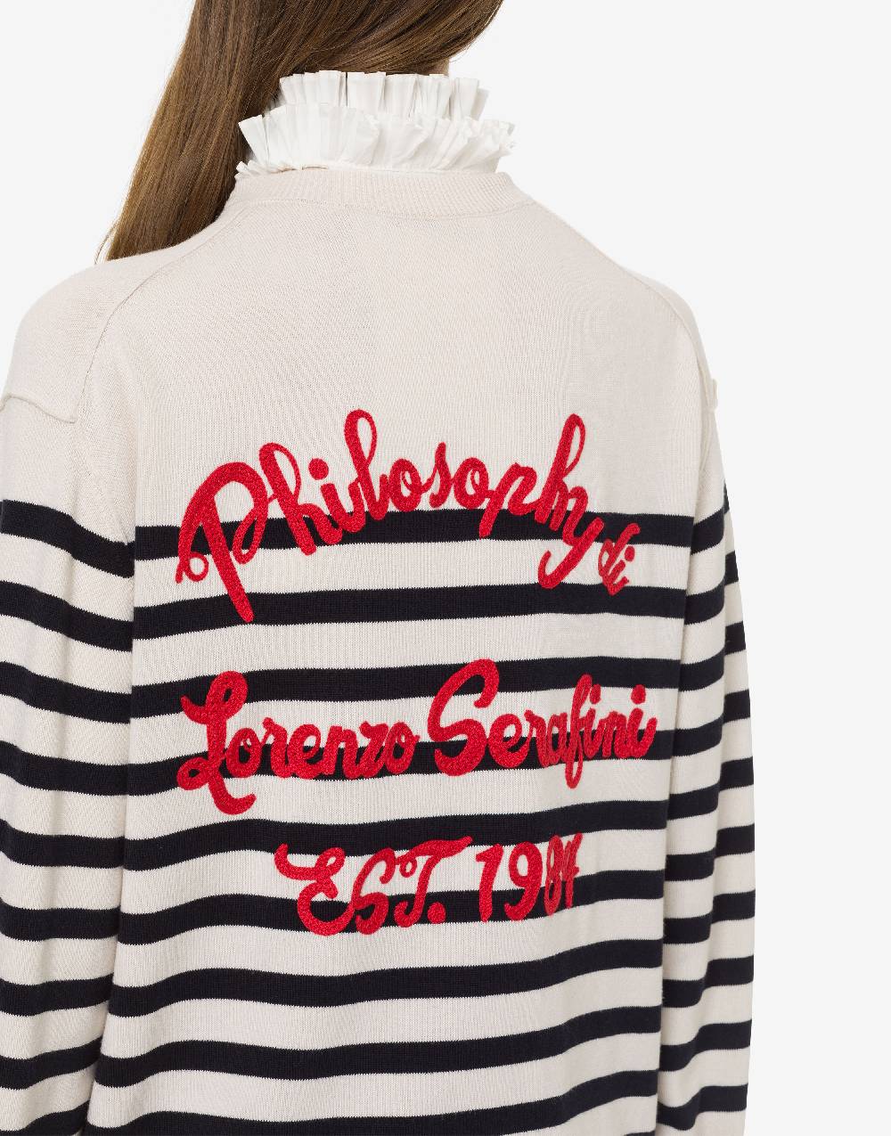 Philosophy Di Lorenzo Serafini Cardigan a righe in lana e cotone Saldi