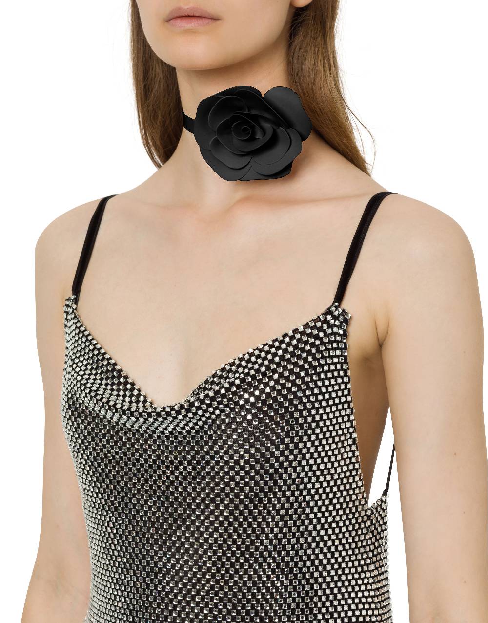 Philosophy Di Lorenzo Serafini Choker con fiore in latex Vendita