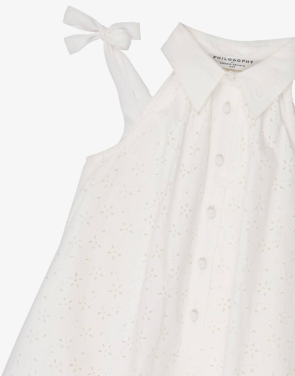 Philosophy Di Lorenzo Serafini Kids abito ad A in cotone con motivo floreale Consegna Veloce