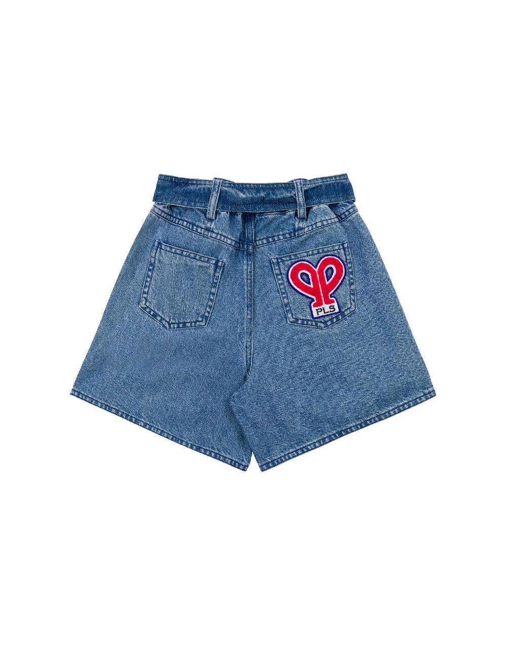 Philosophy Di Lorenzo Serafini Kids short in denim con patch 'doppia P' Prezzo Ridotto