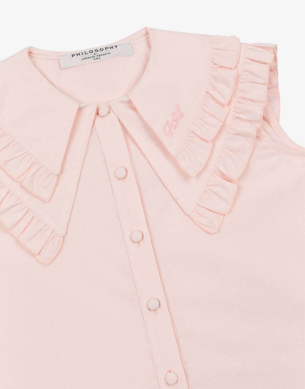 Philosophy Di Lorenzo Serafini Kids top in popeline con maxi colletto Italia