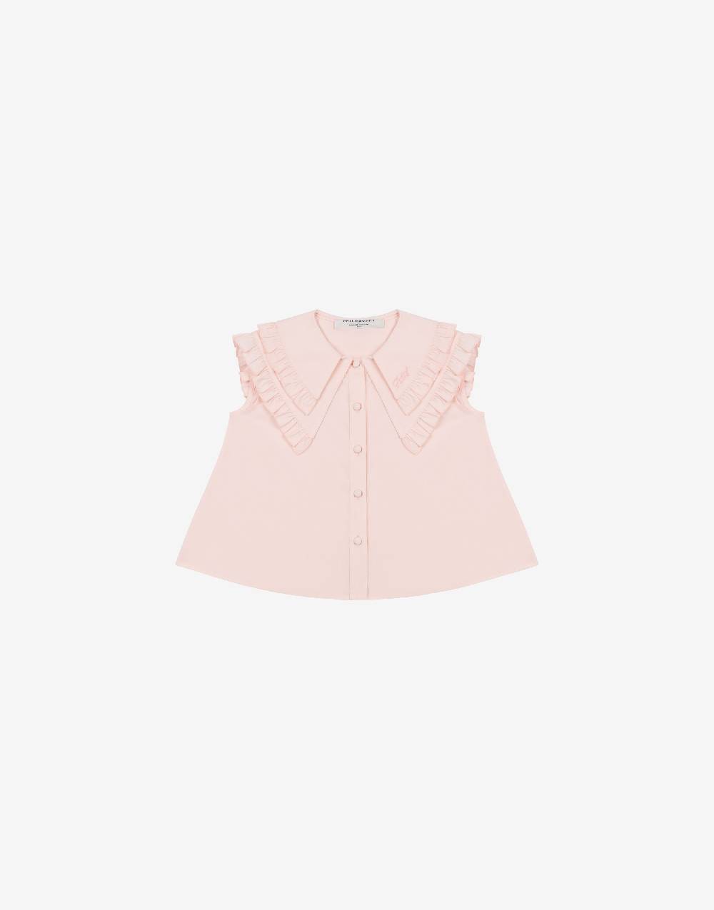 Philosophy Di Lorenzo Serafini Kids top in popeline con maxi colletto Italia