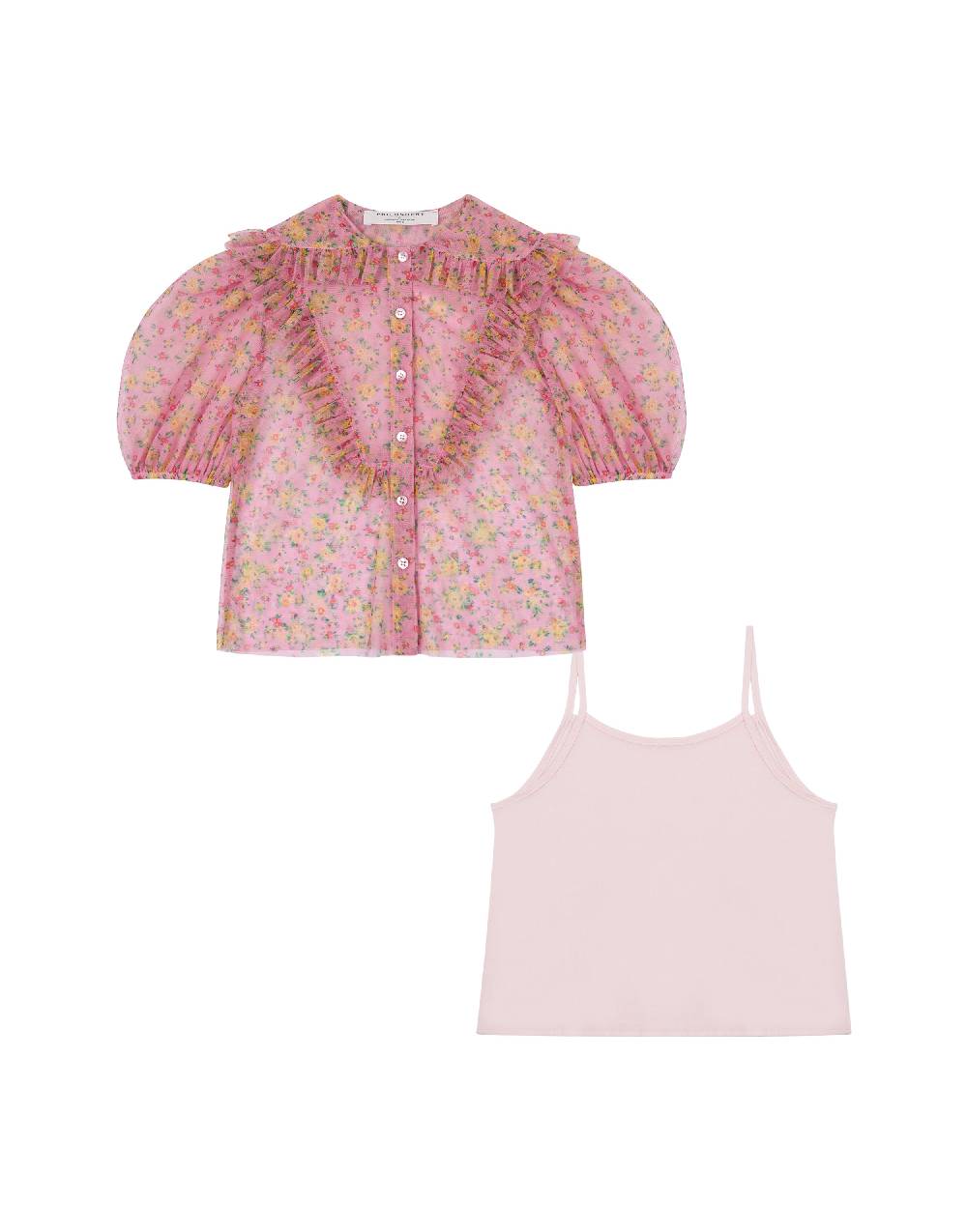 Philosophy Di Lorenzo Serafini Kids camicia in tulle con stampa fiori Offerta