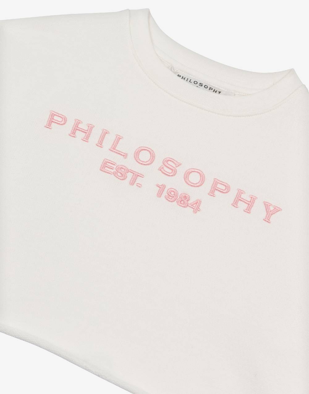 Philosophy Di Lorenzo Serafini Kids felpa in cotone con ricamo logo Nuovo