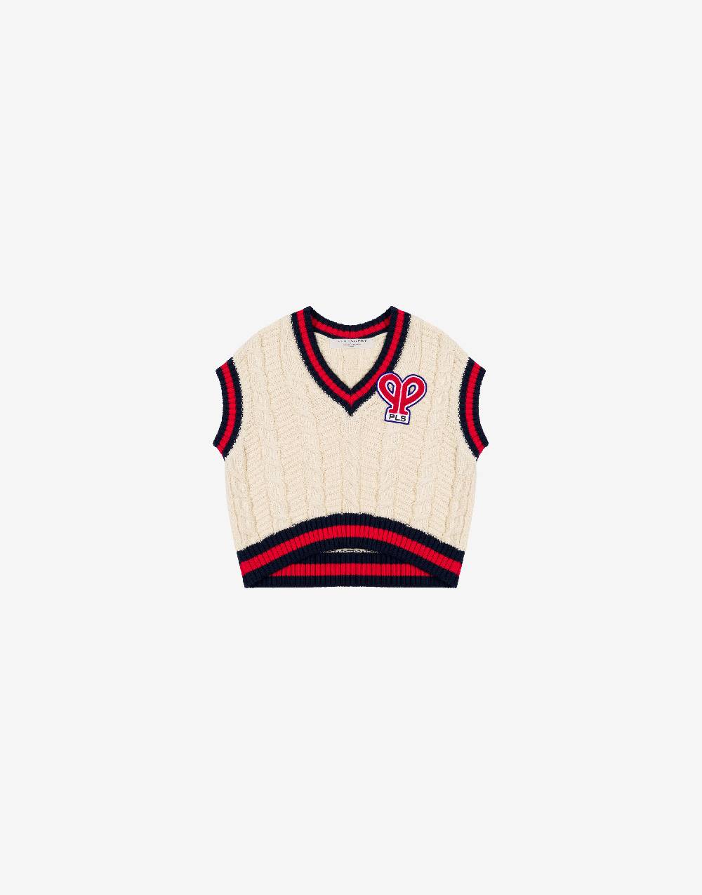 Philosophy Di Lorenzo Serafini Kids gilet in maglia con patch 'doppia P' Vendita Calda